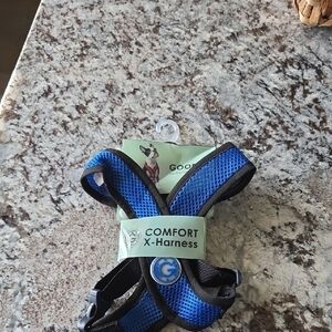 Gooby Blue & Black Comfort X-Harness